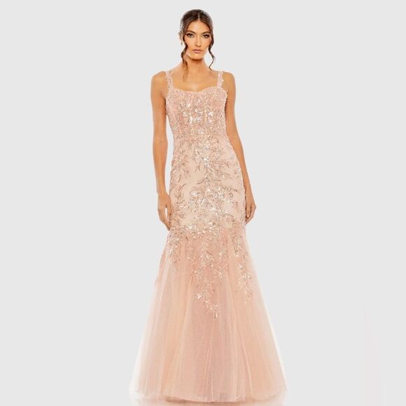 Mac Duggal 20559 Pink Corset Detailed Embellished Gown Dress - Picture 2 of 13